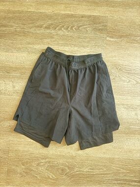 Kappa Men's Black Layered Athletic Shorts